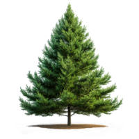 AI generated Evergreen tree isolated on transparent background png