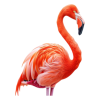 ai gerado flamingo isolado em transparente fundo png