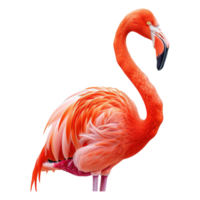 ai genererad flamingo isolerat på transparent bakgrund png