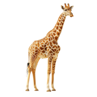 ai generiert Giraffe isoliert auf transparent Hintergrund png