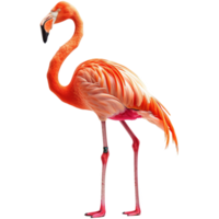 ai genererad flamingo isolerat på transparent bakgrund png