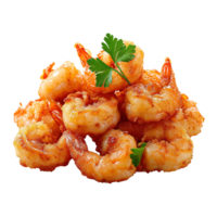 AI generated Fried shrimp isolated on transparent background png