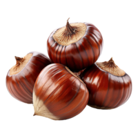 AI generated Chestnut isolated on transparent background png