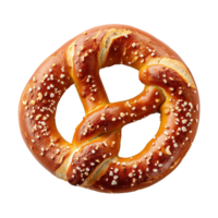 ai généré bavarois bretzel avec sésame des graines isolé sur transparent Contexte png