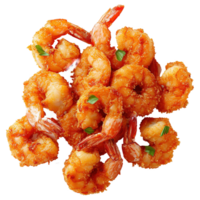 AI generated Fried shrimp isolated on transparent background png