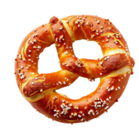 ai généré bavarois bretzel avec sésame des graines isolé sur transparent Contexte png