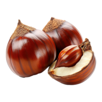 AI generated Chestnut isolated on transparent background png