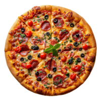 ai gerado delicioso pizza isolado em transparente fundo png