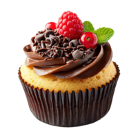 AI generated Cupcake isolated on transparent background png