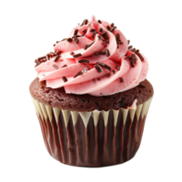 ai generiert Cupcake isoliert auf transparent Hintergrund png