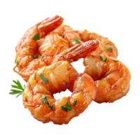 AI generated Fried shrimp isolated on transparent background png