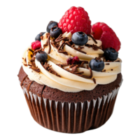 AI generated Cupcake isolated on transparent background png
