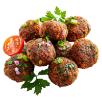 ai genererad falafel boll med persilja och kryddor isolerat på transparent bakgrund png