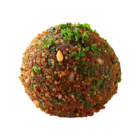 AI generated Falafel ball with parsley and spices isolated on transparent background png