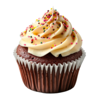 AI generated Cupcake isolated on transparent background png