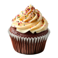 ai generiert Cupcake isoliert auf transparent Hintergrund png