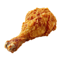 AI generated Fried chicken drumstick isolated on transparent background png