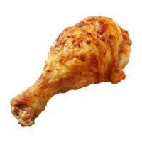 AI generated Fried chicken drumstick isolated on transparent background png