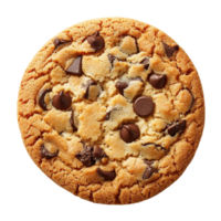 ai generado chocolate chip Galleta aislado en transparente antecedentes png