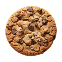 ai generado chocolate chip Galleta aislado en transparente antecedentes png