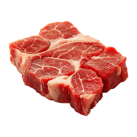 AI generated Raw beef steak isolated on transparent background png