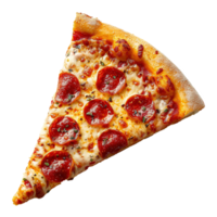 ai generado Pizza rebanada aislado en transparente antecedentes png