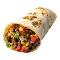 ai gerado mexicano burrito isolado em transparente fundo png