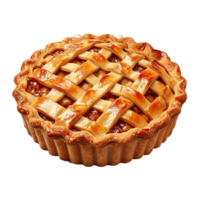 AI generated Apple pie isolated on transparent background png