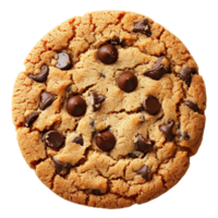 ai generado chocolate chip Galleta aislado en transparente antecedentes png