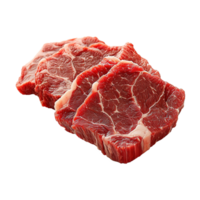 ai generiert roh Rindfleisch Steak isoliert auf transparent Hintergrund png