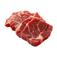 ai generado crudo carne de vaca filete aislado en transparente antecedentes png