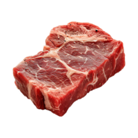 AI generated Raw beef steak isolated on transparent background png