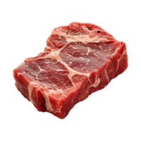 ai generado crudo carne de vaca filete aislado en transparente antecedentes png