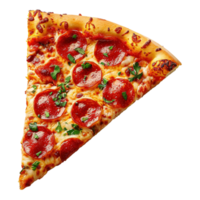 AI generated Pizza slice isolated on transparent background png