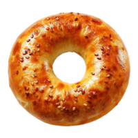 ai genererad bagel med sesam frön isolerat på transparent bakgrund png