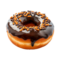 ai gegenereerd donut met glazuur geïsoleerd Aan transparant achtergrond png