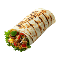 ai generato messicano burrito isolato su trasparente sfondo png