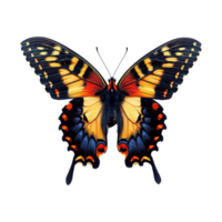 ai gerado colorida borboleta isolado em transparente fundo png