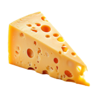 AI generated Cheese slice isolated on transparent background png