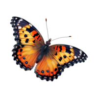 ai generado vistoso mariposa aislado en transparente antecedentes png