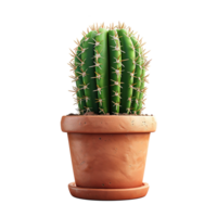 ai généré cactus dans pot isolé sur transparent Contexte png