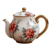 AI generated Ceramic teapot isolated on transparent background png