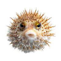 AI generated Pufferfish isolated on transparent background png