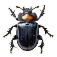 AI generated Beetle isolated on transparent background png