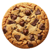 ai generado chocolate chip Galleta aislado en transparente antecedentes png