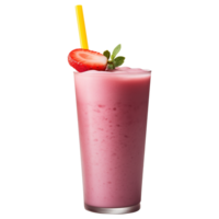 ai généré fraise smoothie isolé sur transparent Contexte png