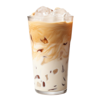 AI generated A glass of iced coffee isolated on transparent background png