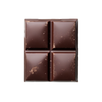 AI generated dark chocolate bar isolated on transparent background png