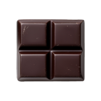 AI generated dark chocolate bar isolated on transparent background png