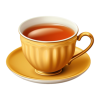 ai generado té taza aislado en transparente antecedentes png